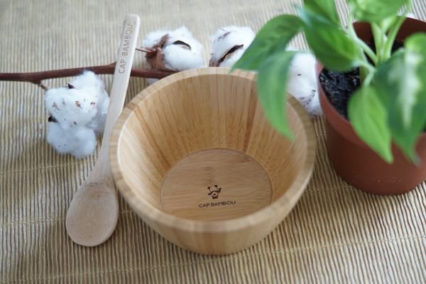 Set Bol 20x12 + Cuillère en bambou
