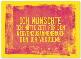 Postkort "Nervenzusammenbruch"