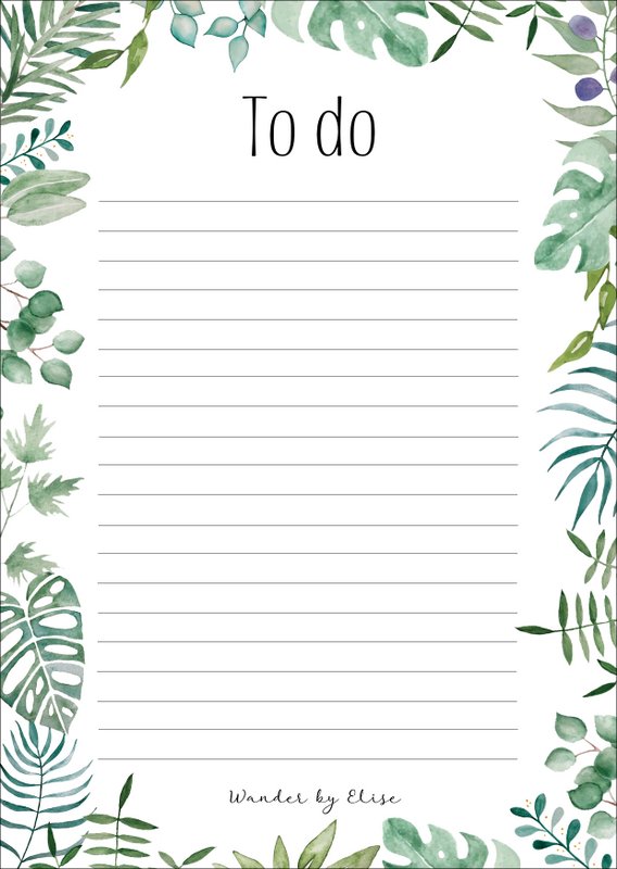 Notepad botanical A5