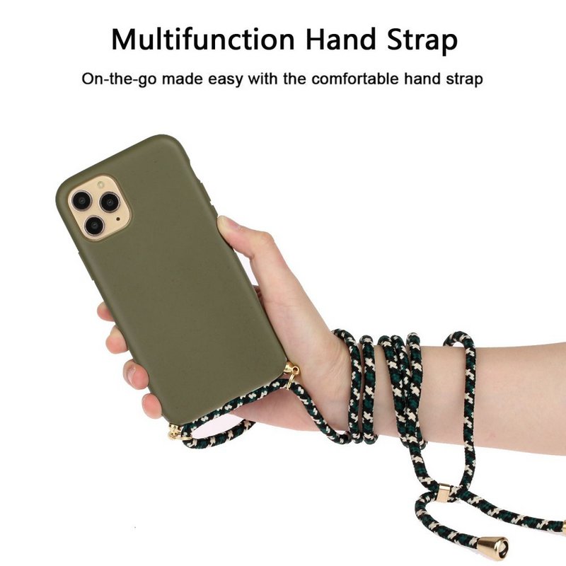 Lunso - Back cover case with cord - iPhone 11 Pro - Army Green