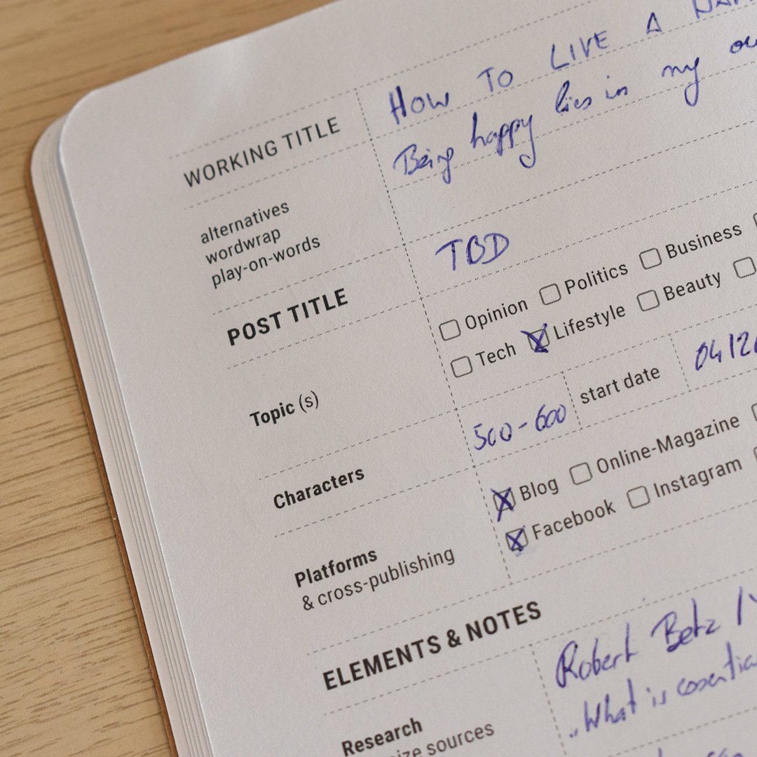 Carnet de papeterie Blogger
