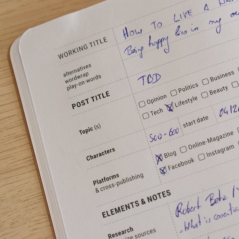 Blogger-Briefpapier-Notizbuch