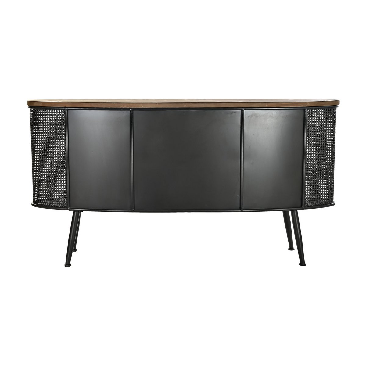 BUFFET ABETO METAL 145,5X45X76 BOTELLERO NEGRO MB200586