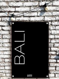 Udendørs haveplakat | Bali | Sort | 70x100 cm