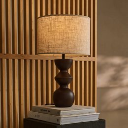 Lampada da tavolo Kai Marrone Scuro