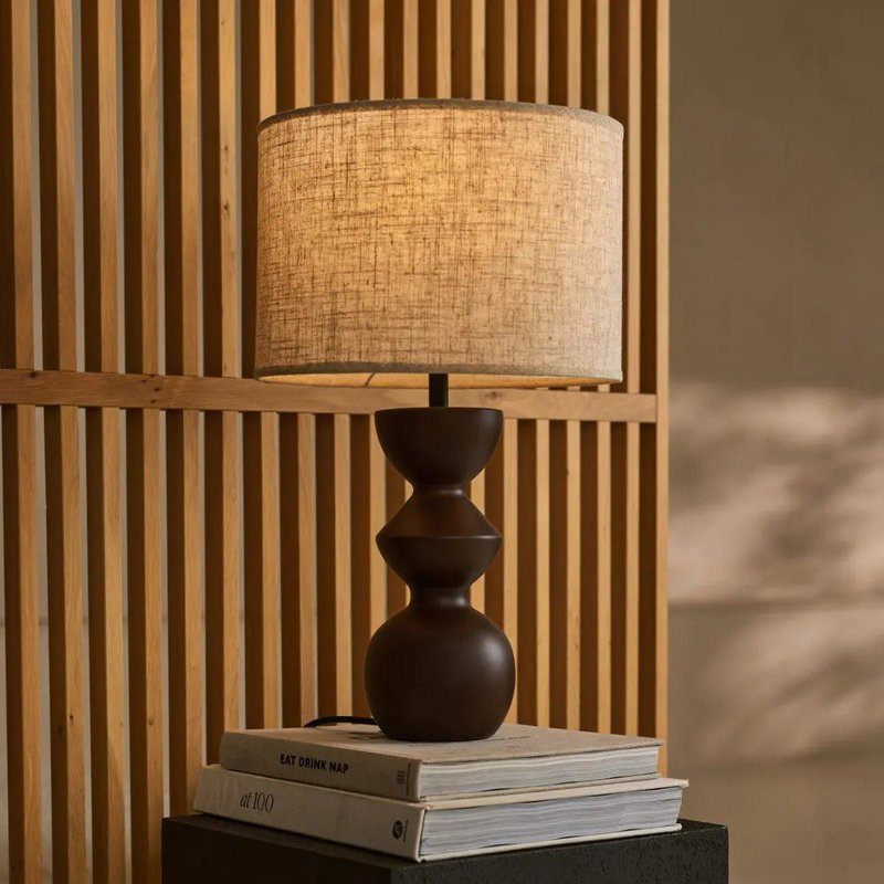 Lampada da tavolo Kai Marrone Scuro