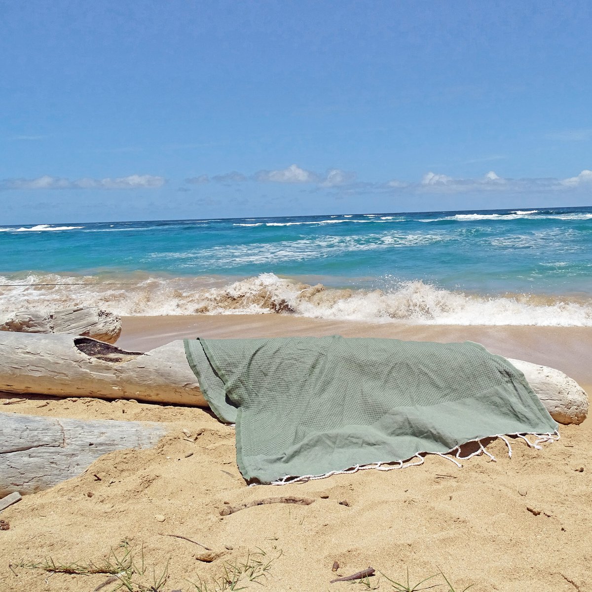 Hammam Towel Fouta Waffle - Olive Green - 100x200cm