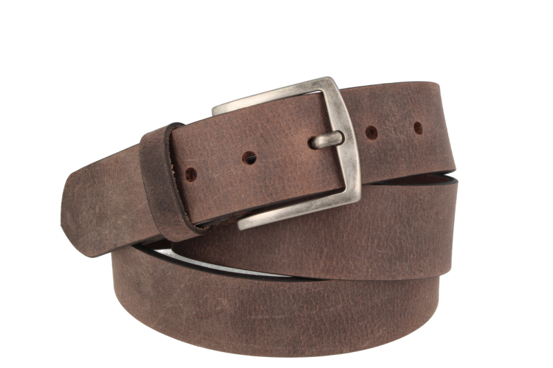 Gürtel Herren Leder Büffel Bruciato Braun