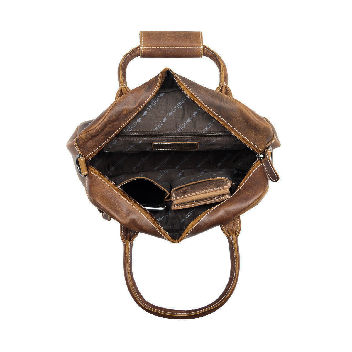 Sac Femme En Cuir De Buffle En 3 Couleurs Avec Bandoulière Et Anses - Taille Moyenne