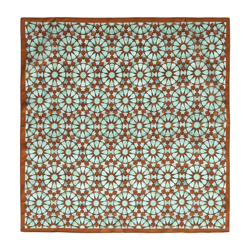 Brown Silk Neckerchief for Women