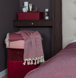 Plaid Plaid Athene - Rosso Scuro - 150x250cm