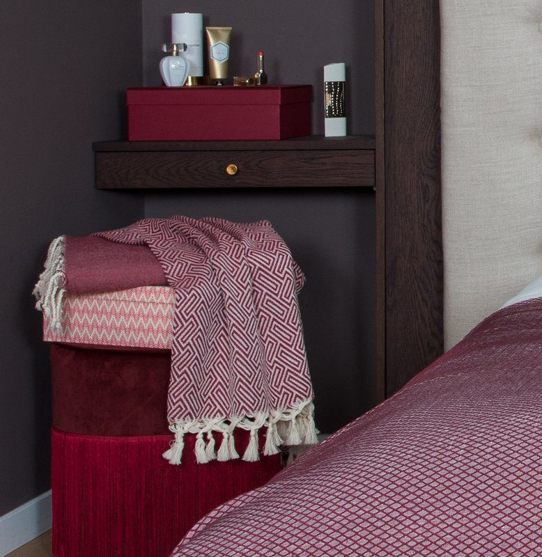 Plaid Plaid Athene - Rosso Scuro - 150x250cm