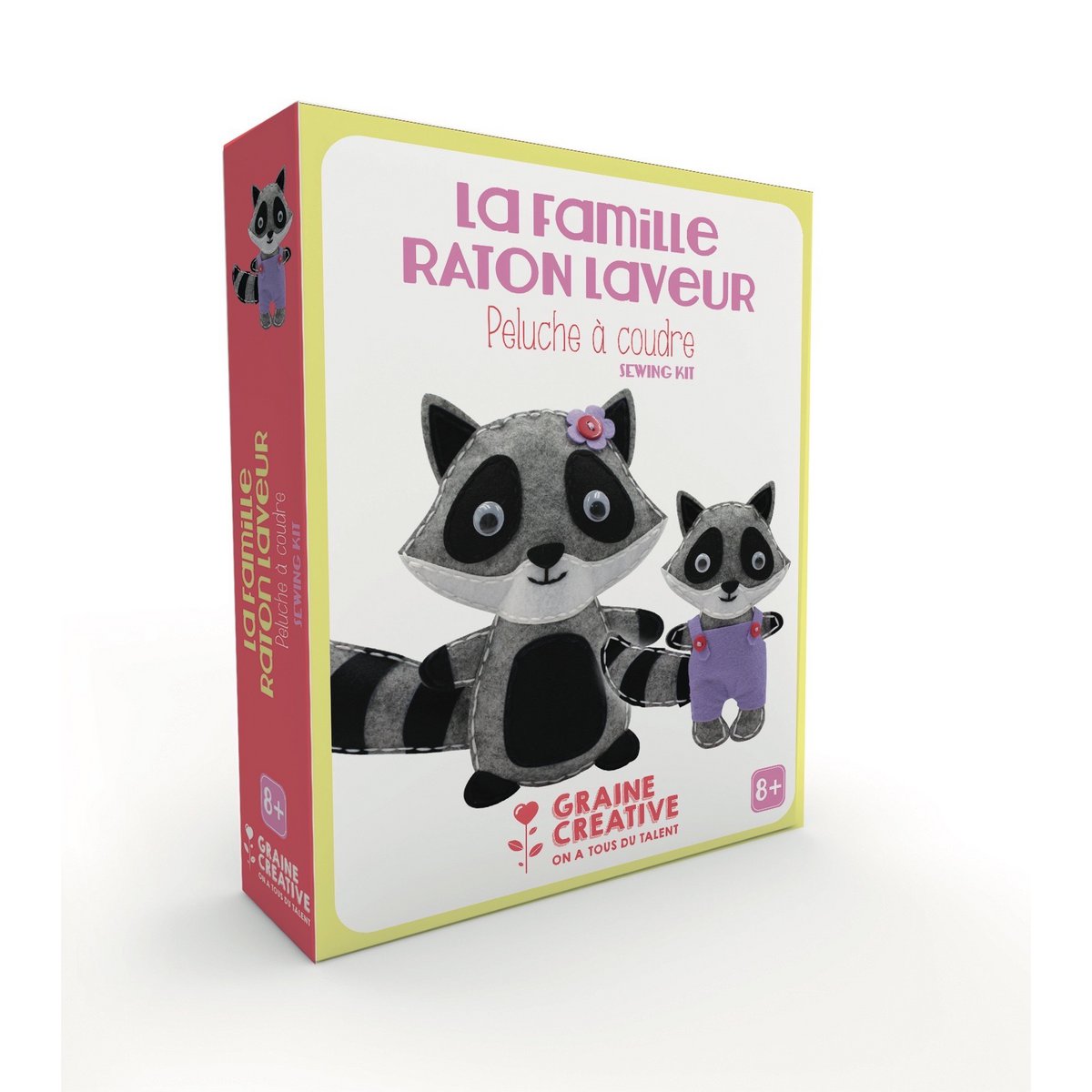RACCOON FAMILY - SEWING PLUSH KIT
