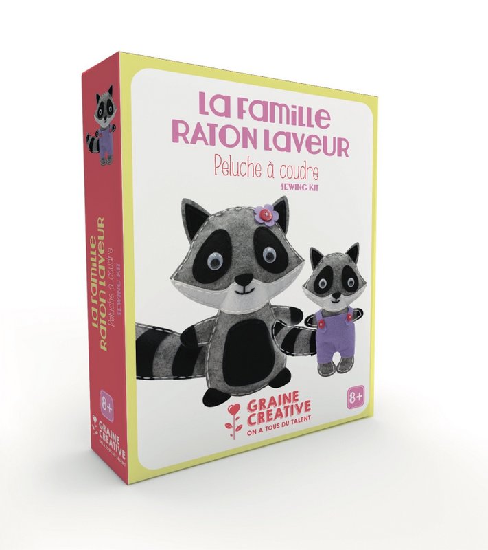 FAMIGLIA RACCOON - KIT PELUCHE DA CUCIRE