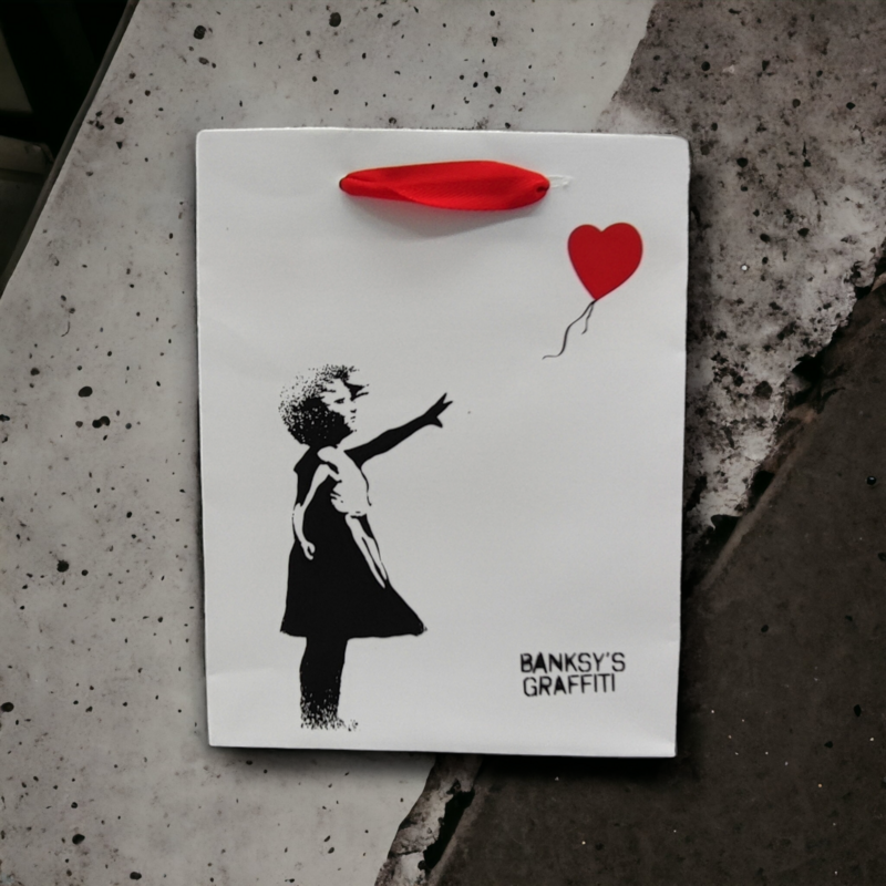 Banksy Cadeautasje (Medium) - Meisje met rode ballon