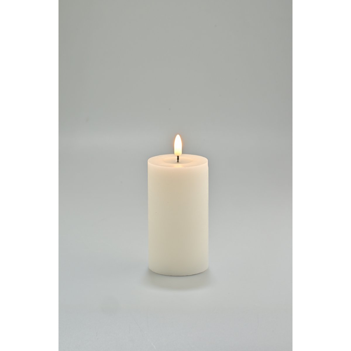 LED candle white with timer and wax mirror