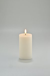 LED candle white with timer and wax mirror