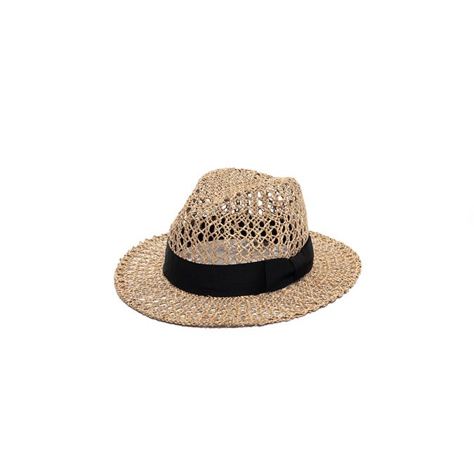 Chapeau Fedora en crochet de paille