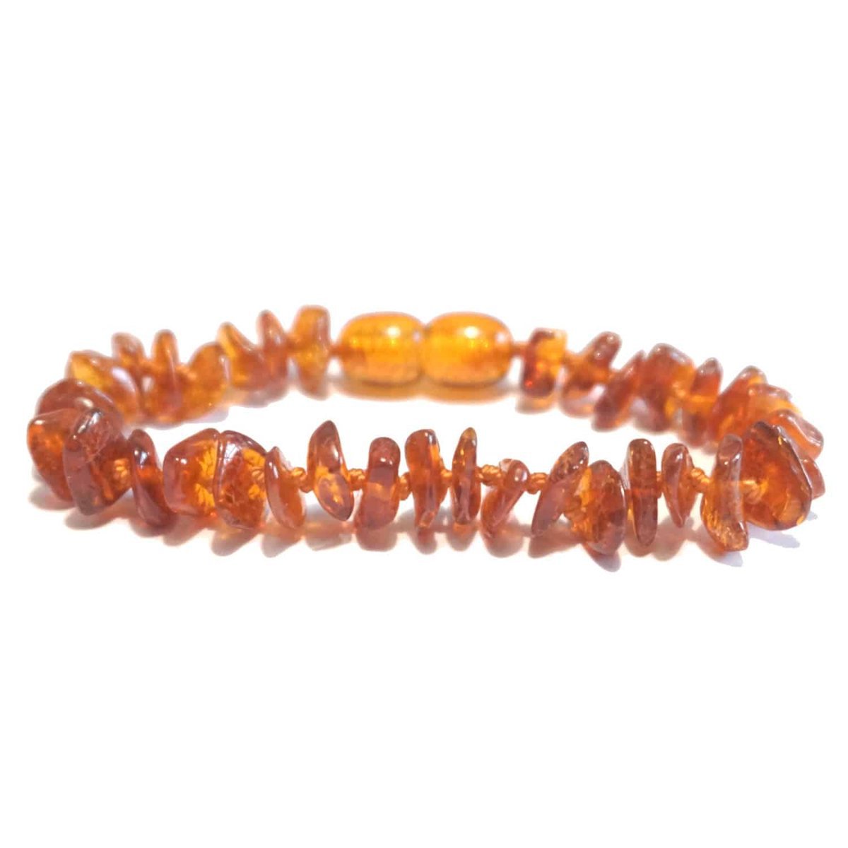 Baby/Kind – Bernsteinarmband – Cognac – Chips poliert – 14 cm