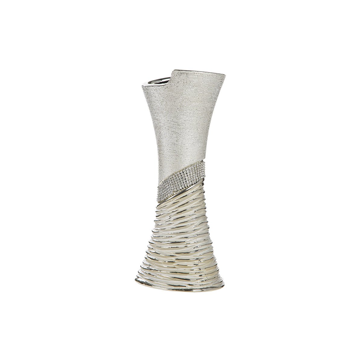 Vase rhinestones champagne-colored, silver-colored H. 19 cm, VE 4