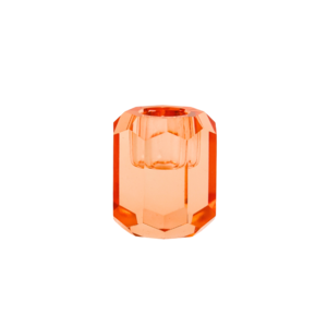 Candlestick Candle Holder Crystal Orange