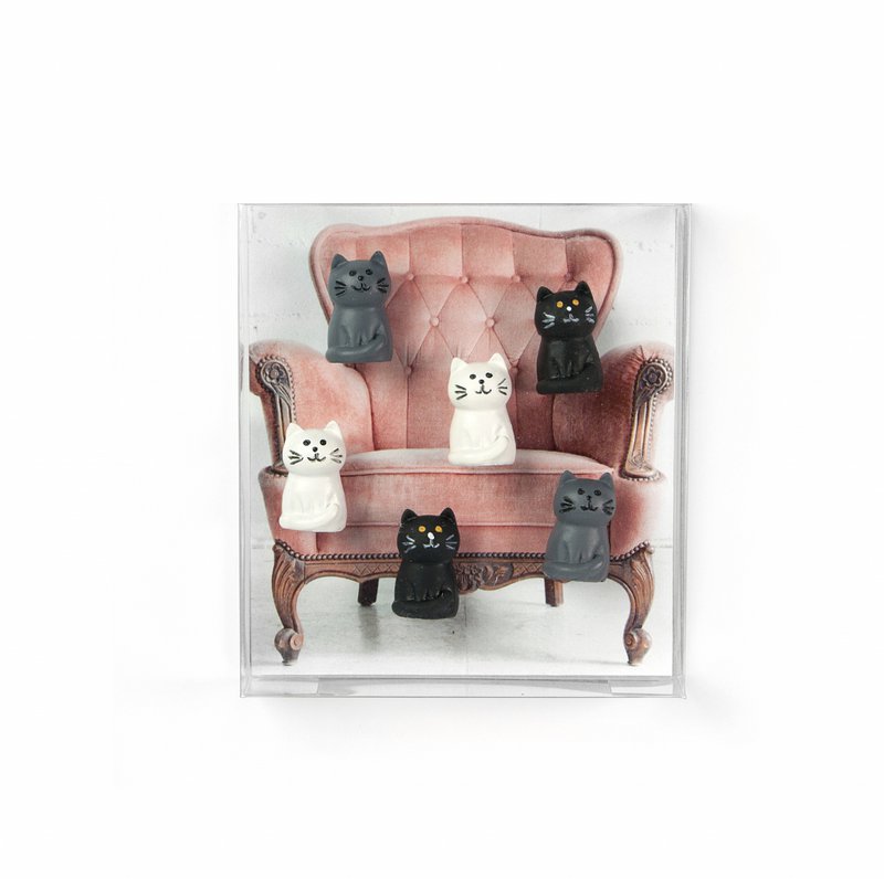 Trendform Magneten Cat - Set van 6 - Assorti