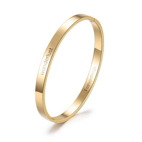 Armreif Fernweh Gold 6mm