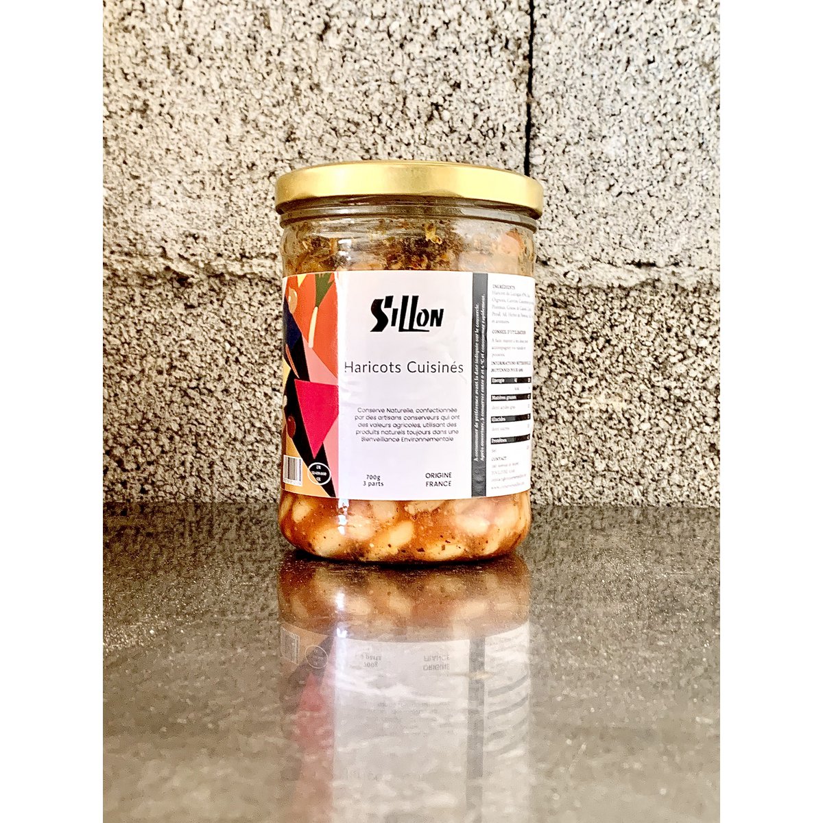 Cooked beans, such as cassoulet