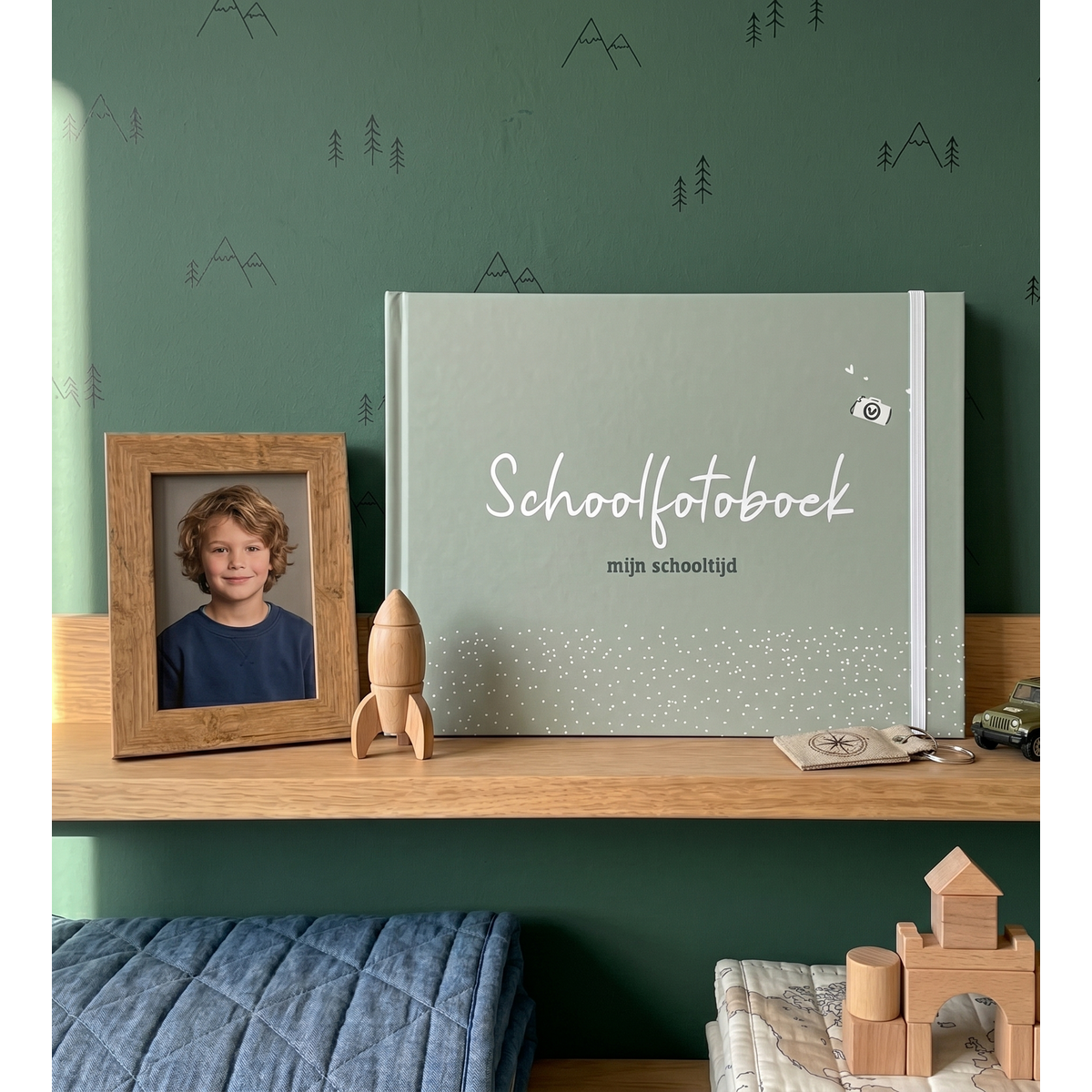 Fyllbooks Mijn schoolfotoboek - Olijfgroen