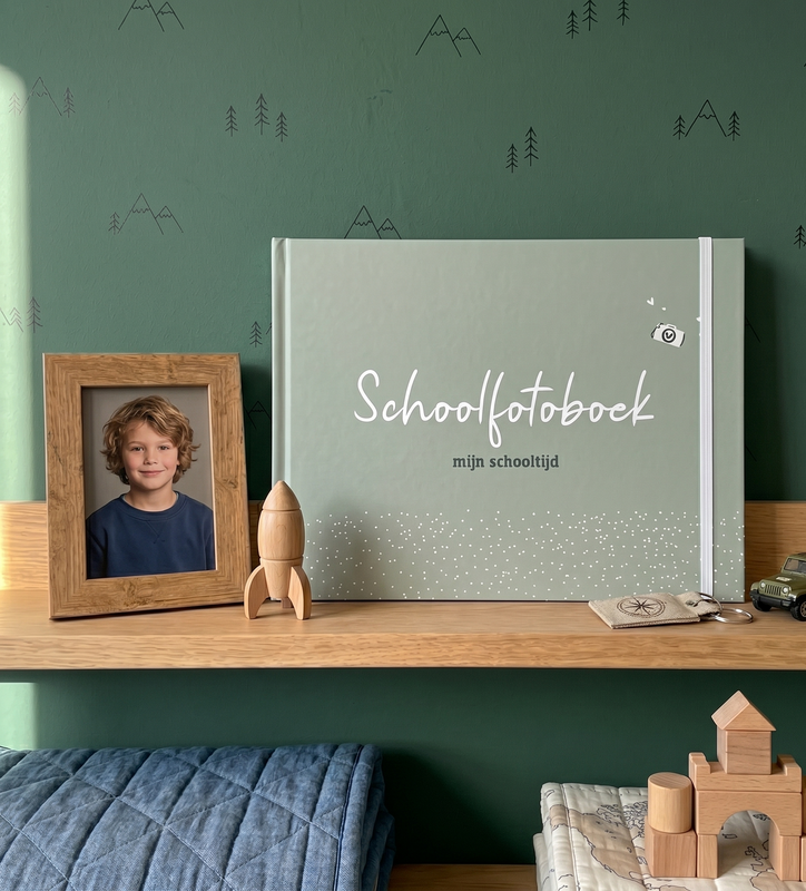 Fyllbooks Mijn schoolfotoboek - Olijfgroen