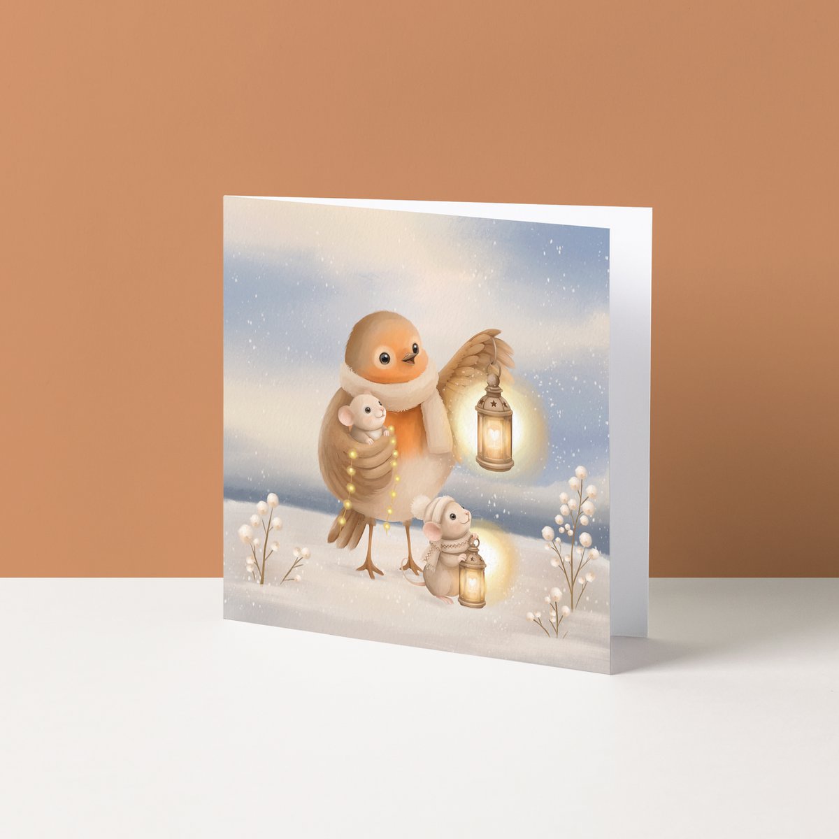 Wenskaart | Lichtjes in de winter