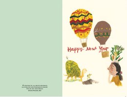 Happy New Year - Greeting Card A6 / 6 pieces