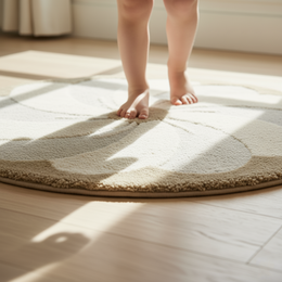 ELSA round flower children's rug