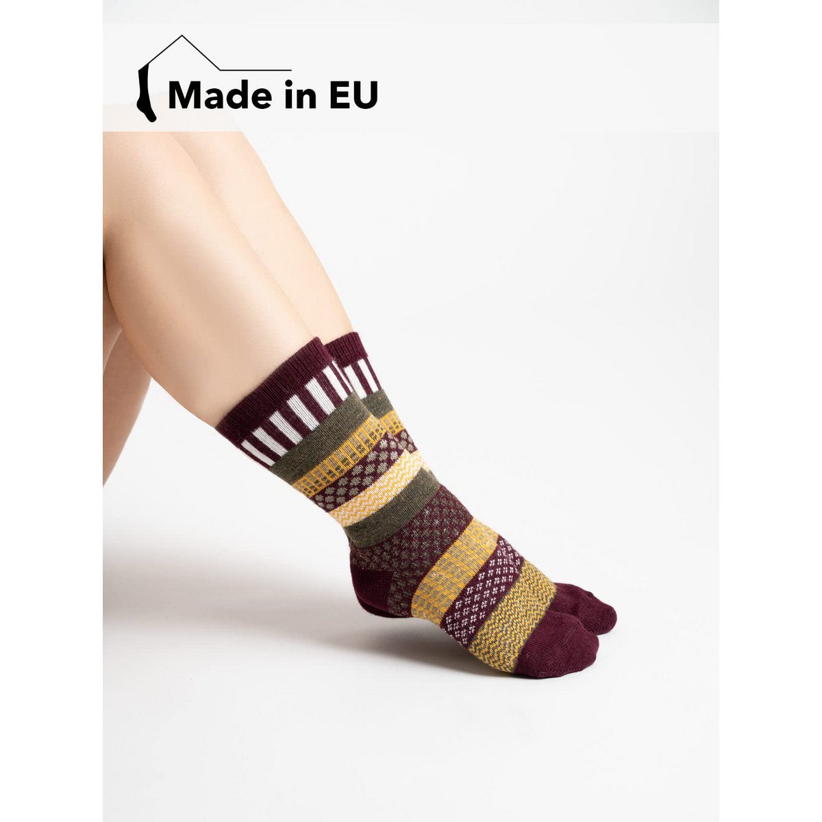 2 pairs 45% wool socks colorful s design 2 couple