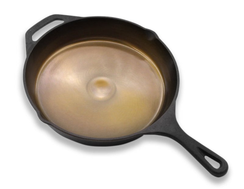 Polished skillet cast iron frying pans 25 & 30 cm - 2 pcs