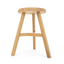 Eleganter Hocker »Lia« aus Eichenholz in Honigoptik veredelt