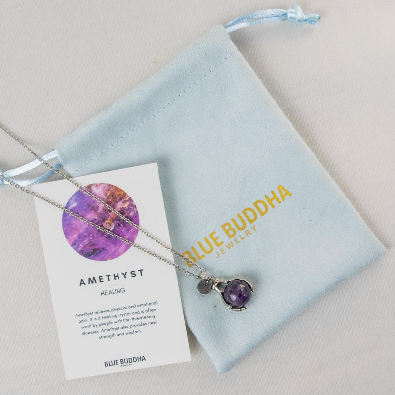 Amethyst Embrace Necklace Silver
