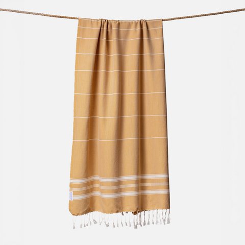 Ecobain Handdoek "New Classic" | Mosterdzaad (Senfgelb)