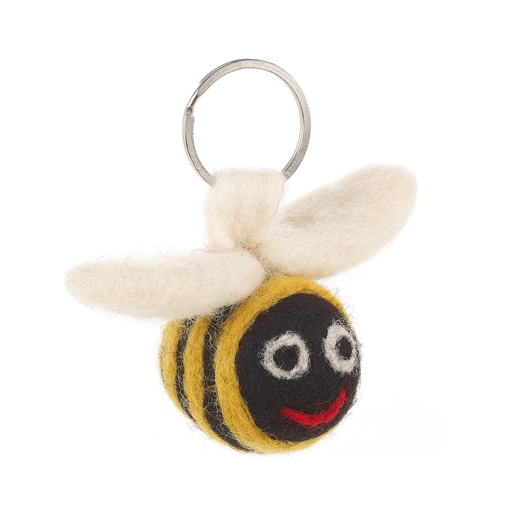 Handmade Needle Felt  Fair Trade Bee Keyring