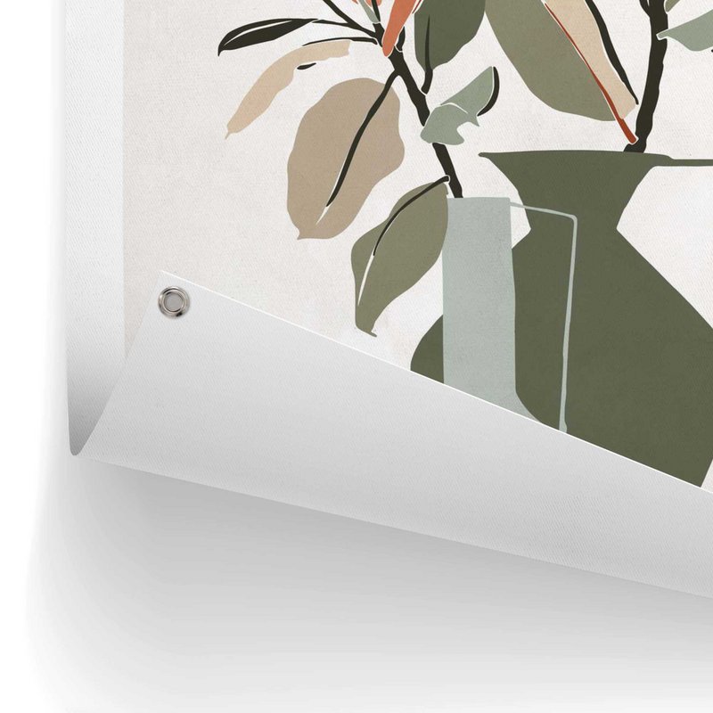 Garden poster Garden poster Vase with leafy branches 80x60