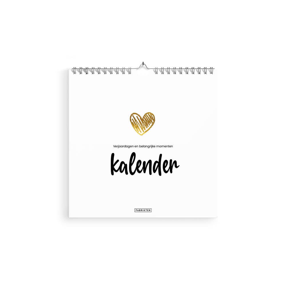 Verjaardagskalender Love 21x21 cm – Minimalistische vierkante kalender
