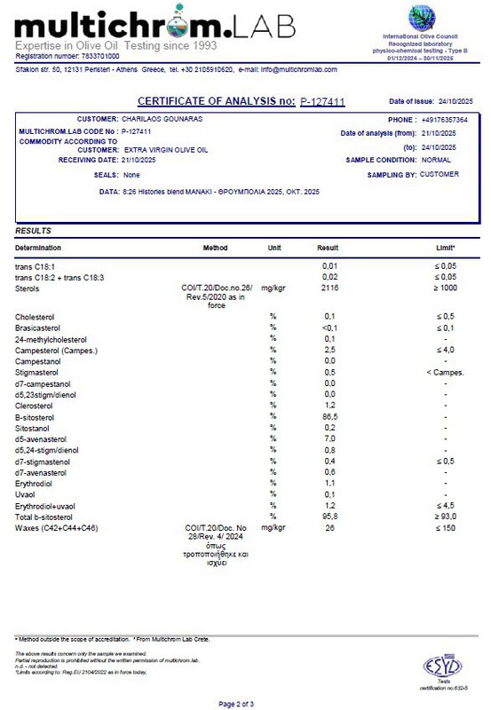 8:26 Historias Aceite de oliva virgen extra Mezcla de 500 ml Edición de lujo