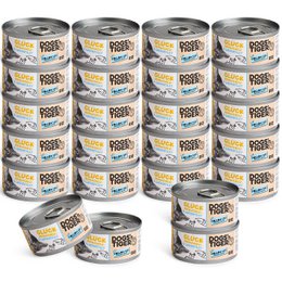 Dogs’n Tiger Adult, nourriture premium pour chats, bonheur, nourriture humide, sans céréales, poulet & saumon