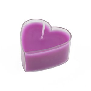 Teelicht Hart, Pack von 4 lila