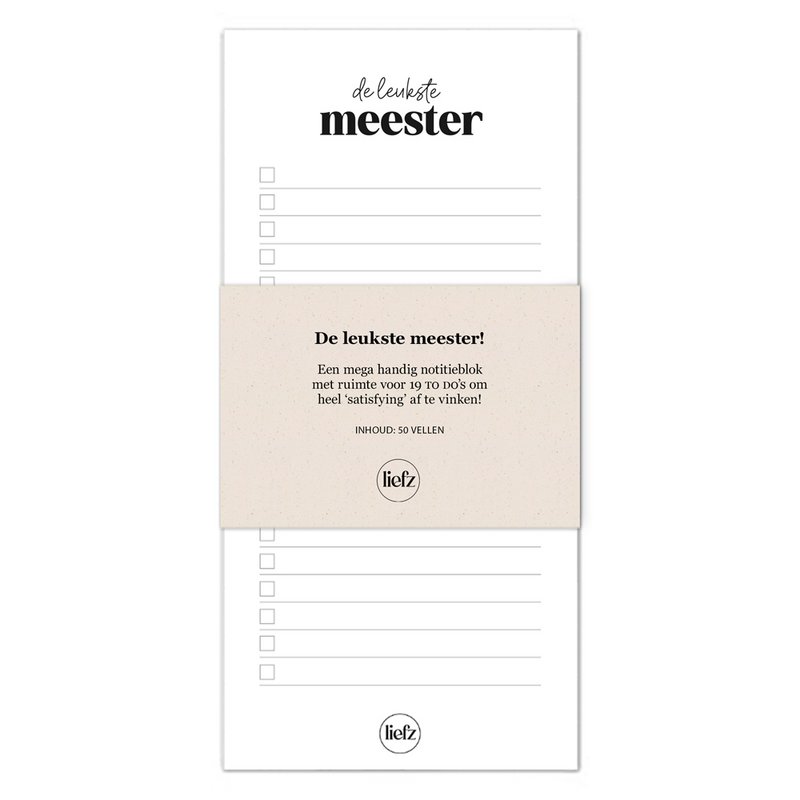 Notitieblok | To do's | De leukste meester