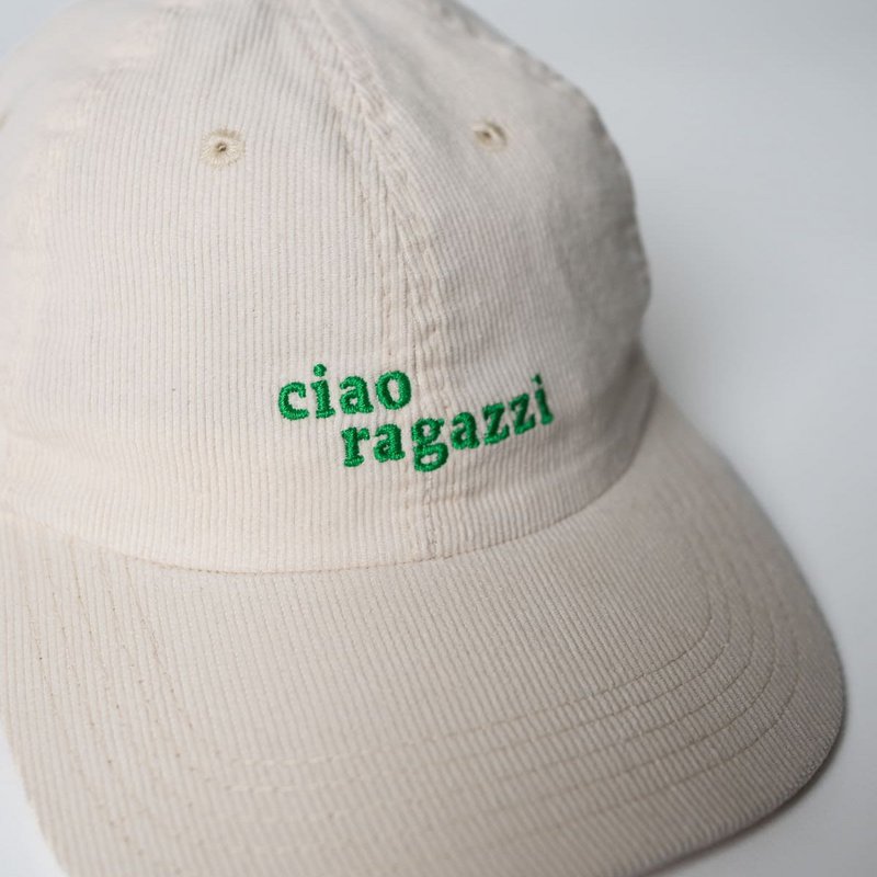 hej gutter Premium Cord Dad Cap - Cream & Green