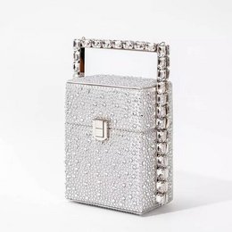 Saint Tropez Diamond Pavé Gold Emerald Baguette Bag