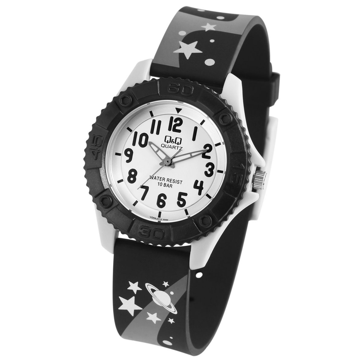 Montre enfant Q&Q, bracelet silicone, "Space", 10 bar, Ø 35 mm