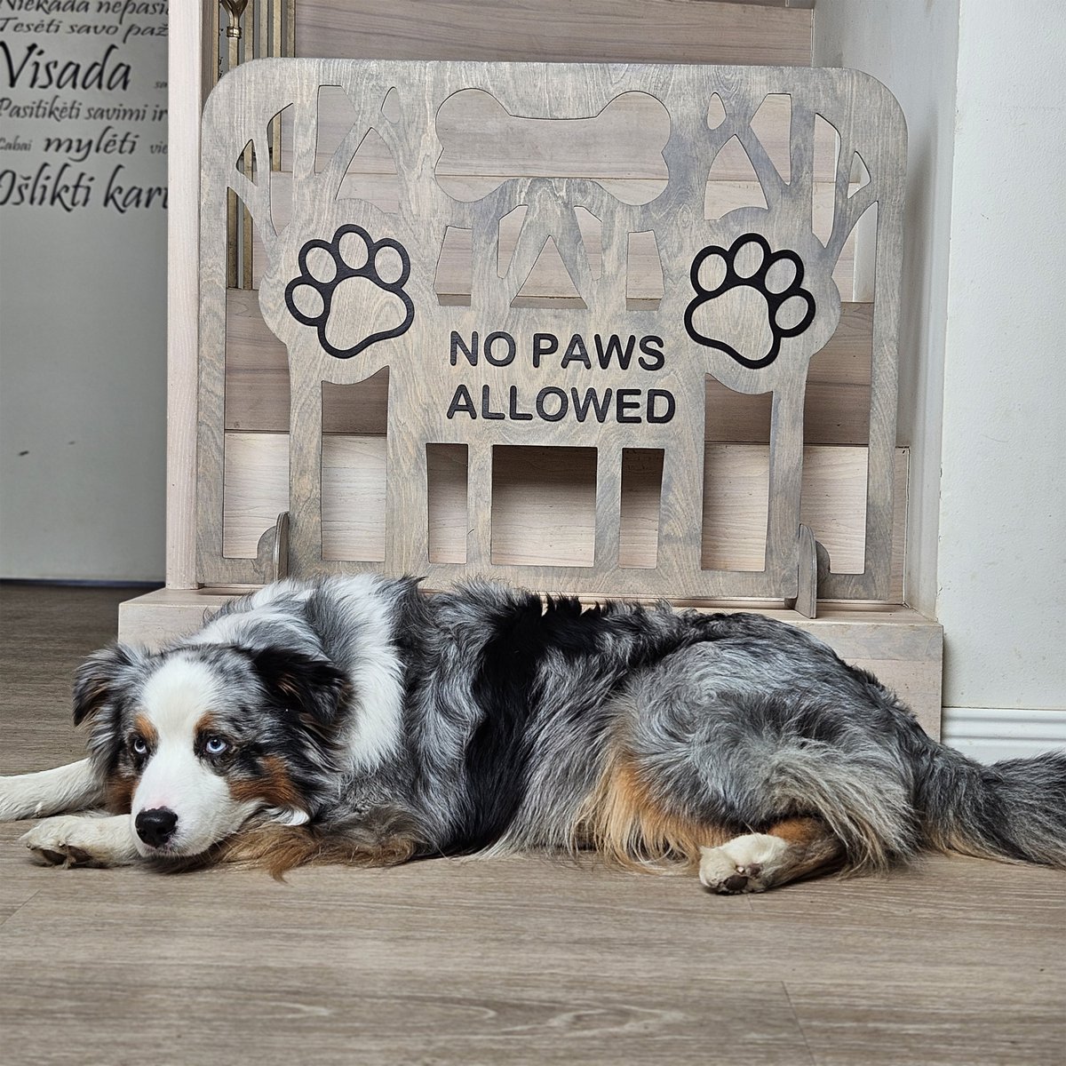 Puerta portátil de tapón para perros de madera para uso en interiores, barrera de mascotas independiente para espacios para el hogar