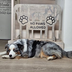 Portable Wooden Dog Stopper Gate for Indoor Use, Freestanding Pet Barrier for Home Spaces